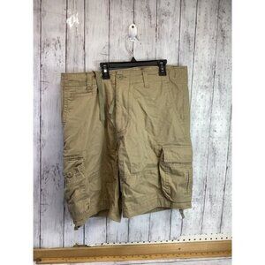 tropical y2k boho indie Backbone Shorts Men's Cargo Khaki Brown Size 38